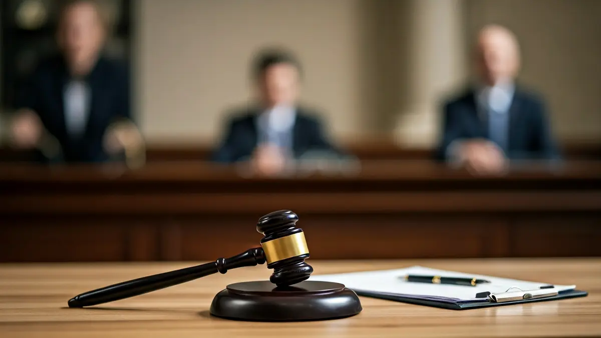 Generic image of a judge's gavel on legal documents, symbolizing a judicial decision.