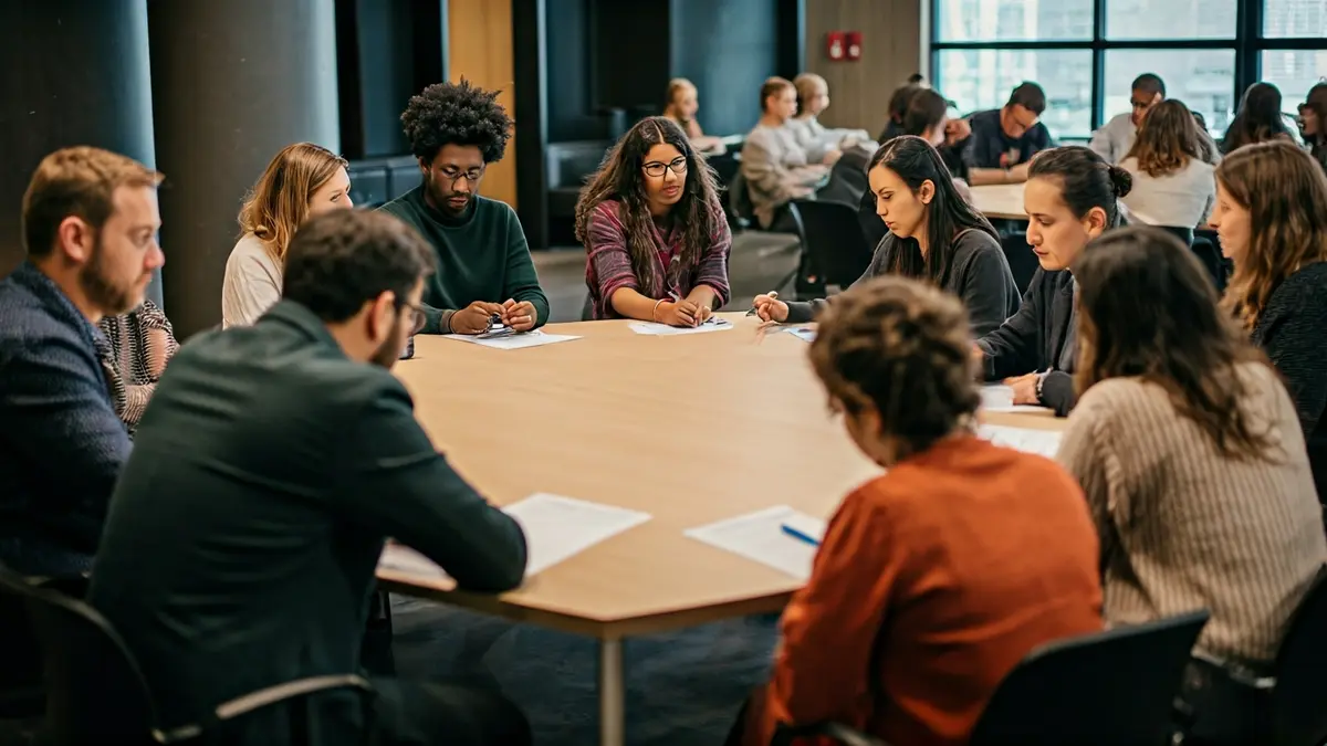 Generic image of people collaborating at a work table.