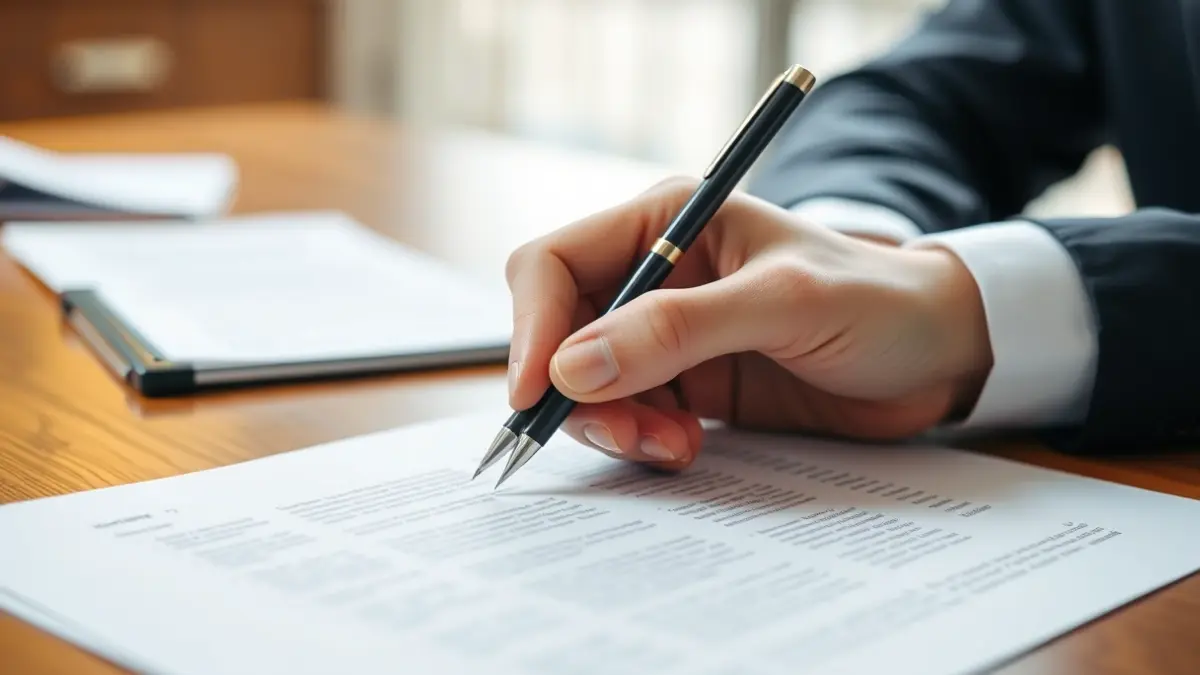 Generic image of a hand signing a document, symbolizing the approval of a regulation.