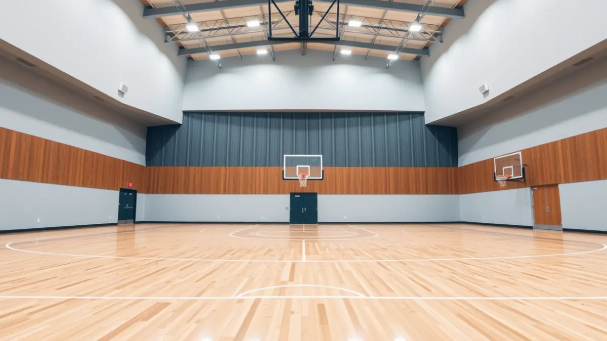 Imagen genérica de un pabellón deportivo moderno y bien iluminado.