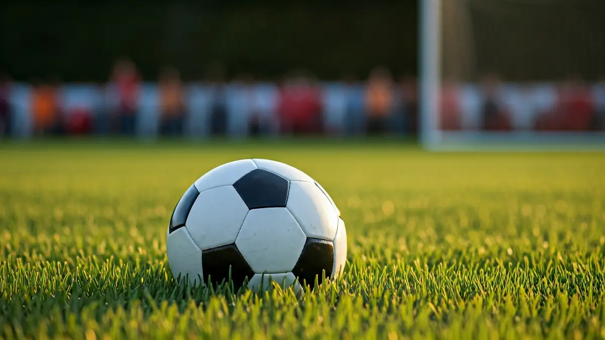 Generic image of a soccer ball on a field, symbolizing sports promotion.