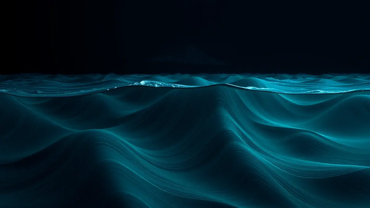 Generic image of seismic waves in the ocean near the Canary Islands.