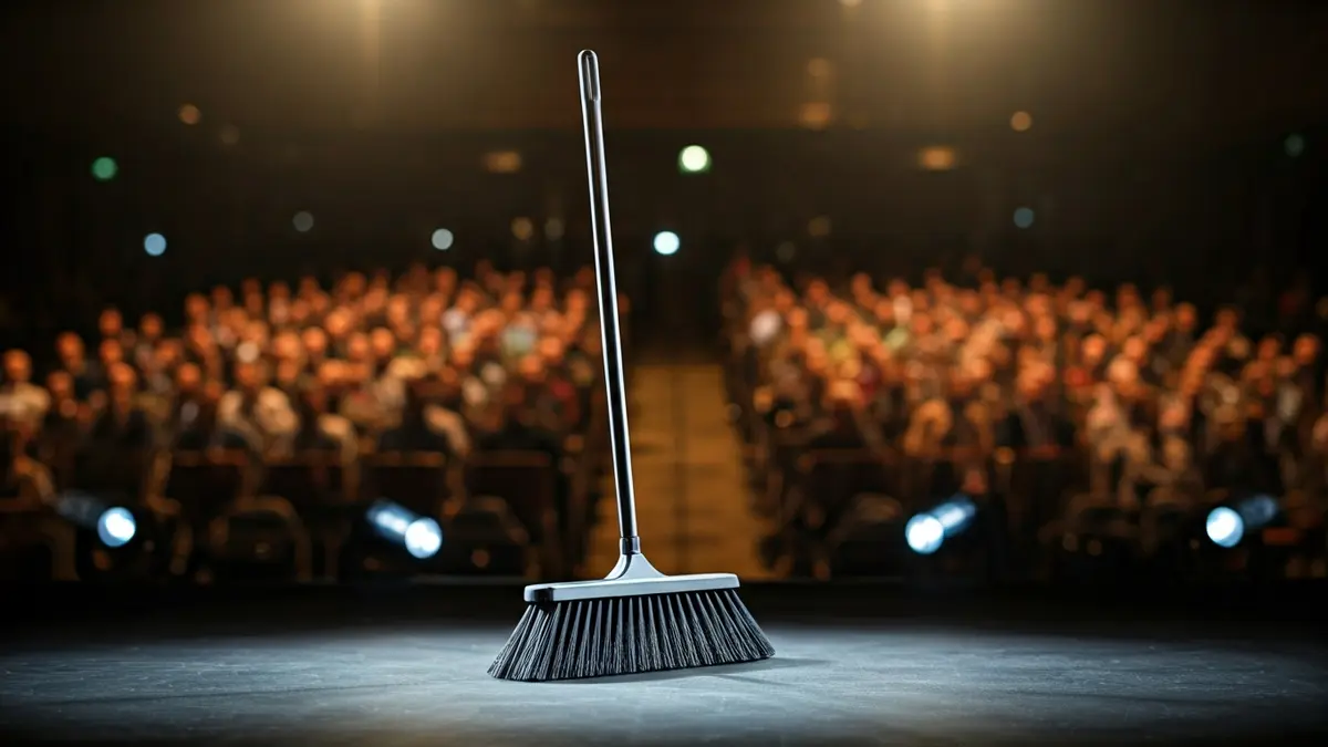 Image of the 'Platinum Broom' award, recognizing excellence in waste management.