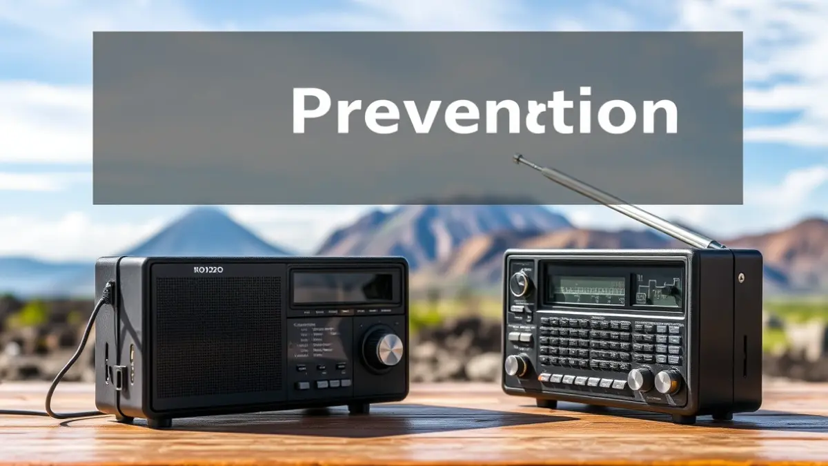 Imagen genérica de una radio antigua, simbolizando la importancia de las comunicaciones tradicionales en emergencias.