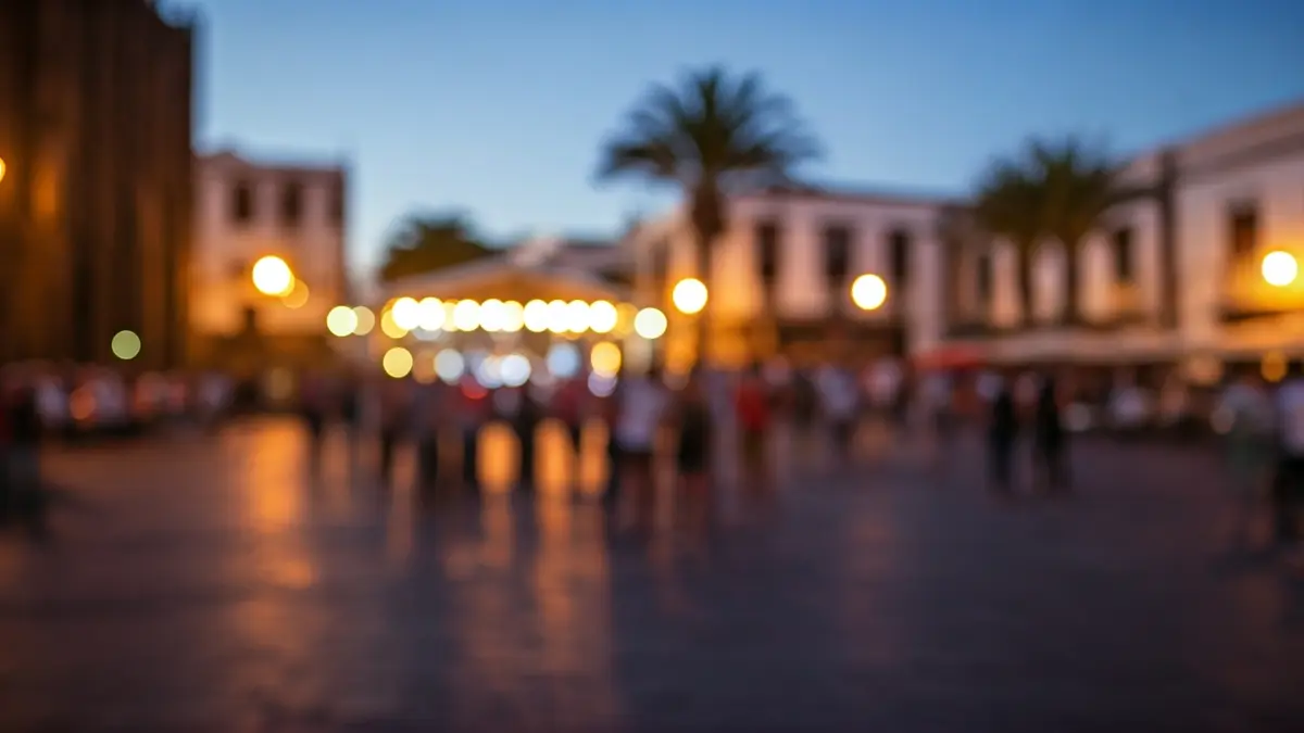 Imagen genérica de un festival cultural al aire libre en una plaza histórica.