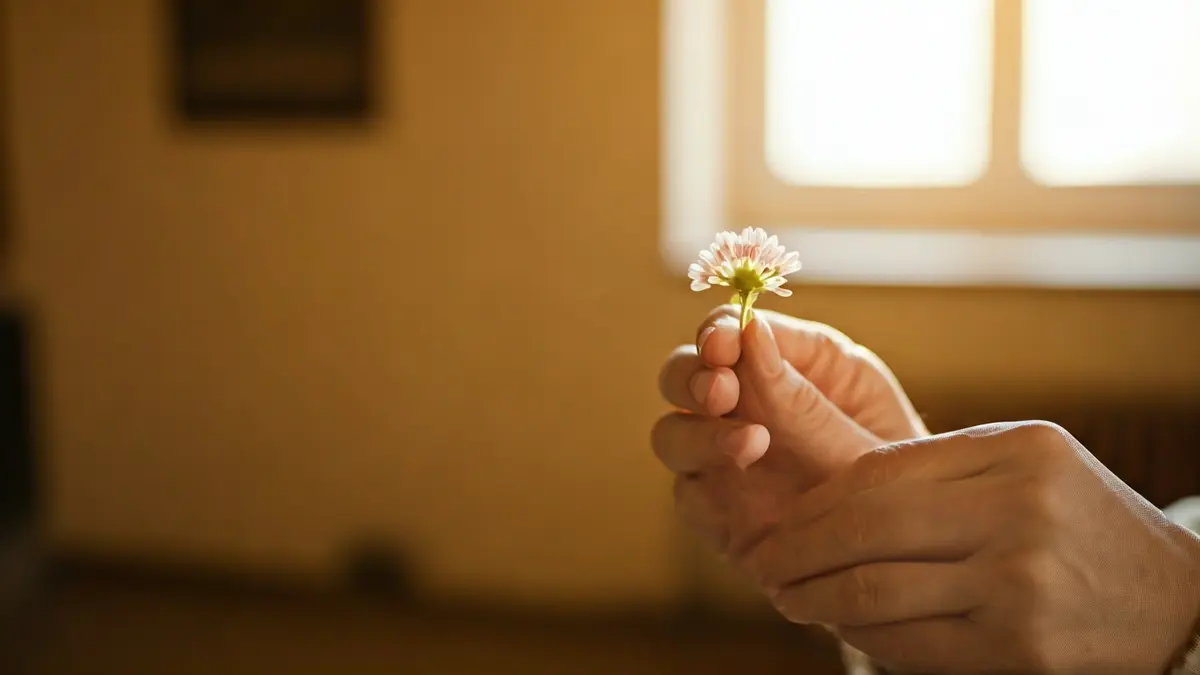Imagen genérica de unas manos de mujer sosteniendo una flor, simbolizando esperanza y recuperación.