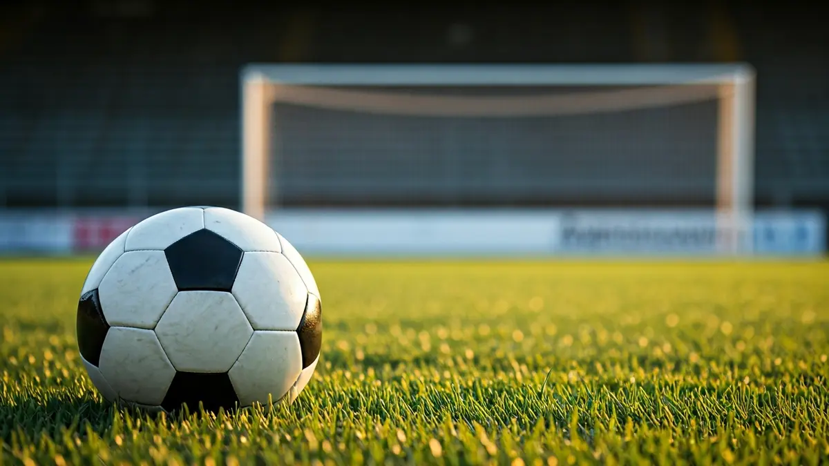 Imagen genérica de un balón de fútbol sobre el césped de un estadio.