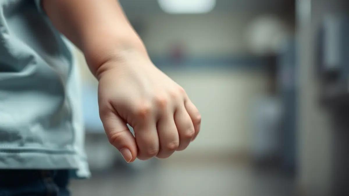Generic image of a child's hand holding an adult's hand, symbolizing support and hope.