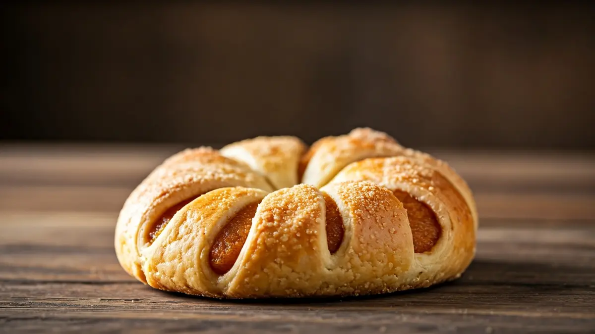 Imagen de una pintadera de gofio y albaricoque, un dulce tradicional canario.