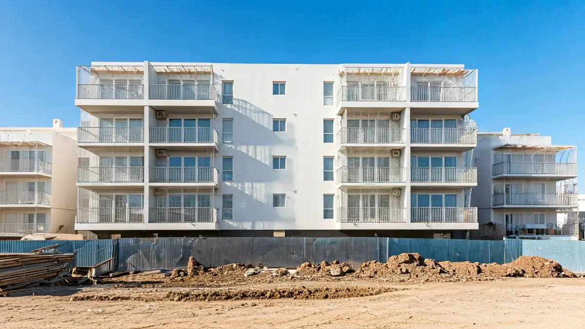 Imagen de un proyecto de edificación de viviendas protegidas en San Sebastián de La Gomera.