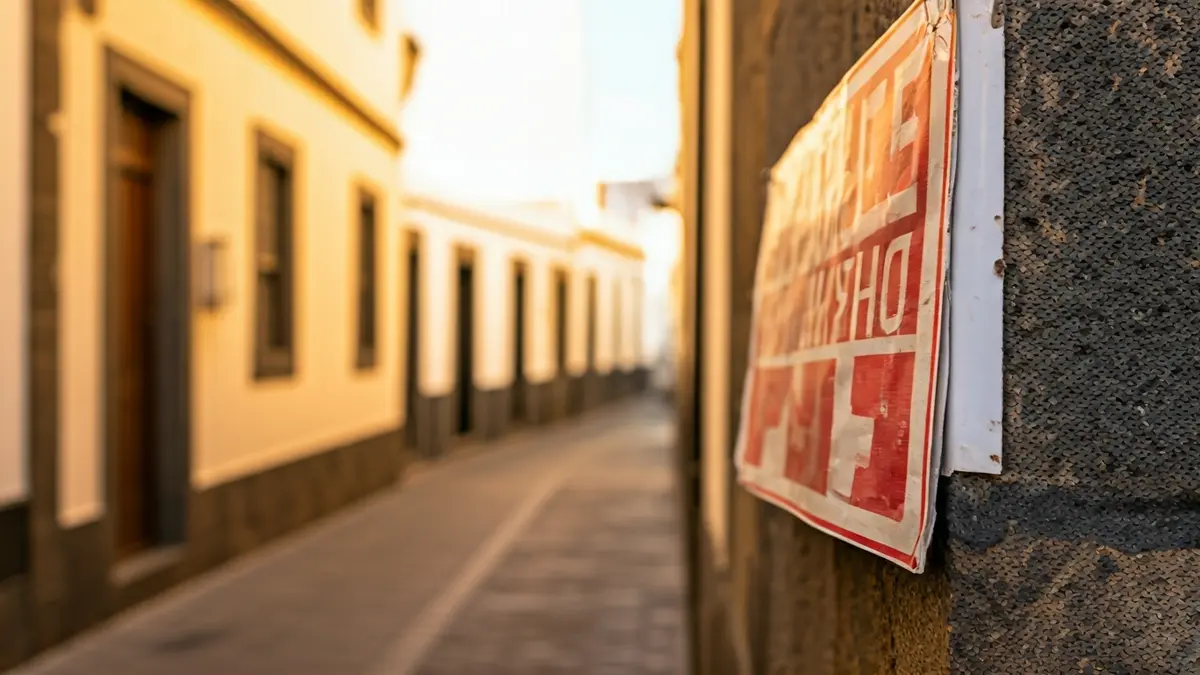 Generic image of a 'For Rent' or 'For Sale' sign on a facade, symbolizing empty housing.