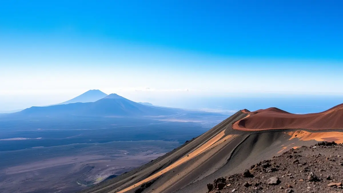 Imagen genérica de un cielo despejado con algunas nubes altas sobre un paisaje canario.
