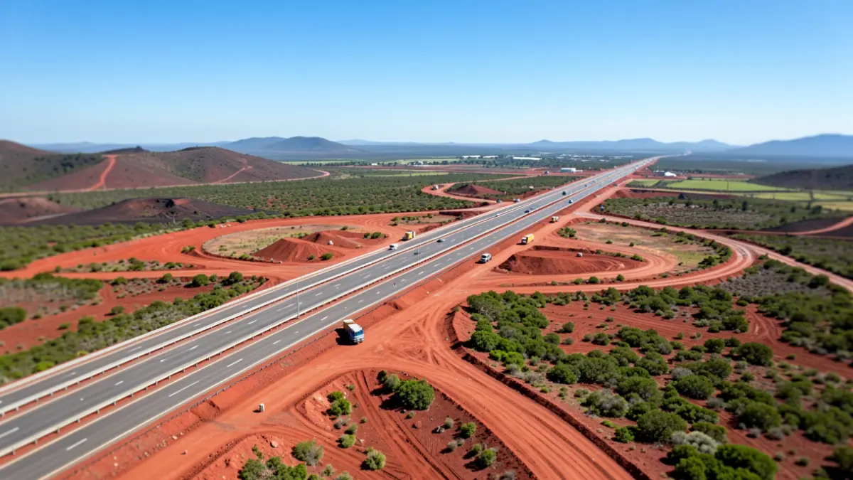 Imagen genérica de obras en una carretera en Fuerteventura.