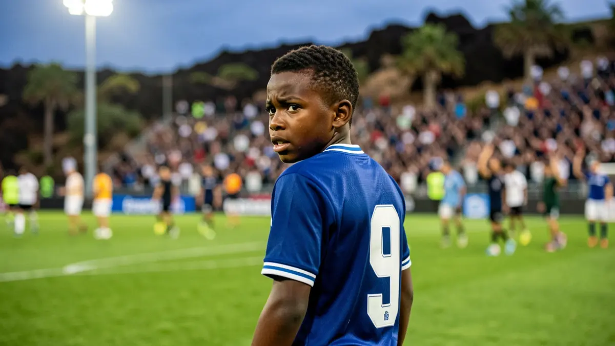 Imagen genérica de un joven futbolista en Canarias.