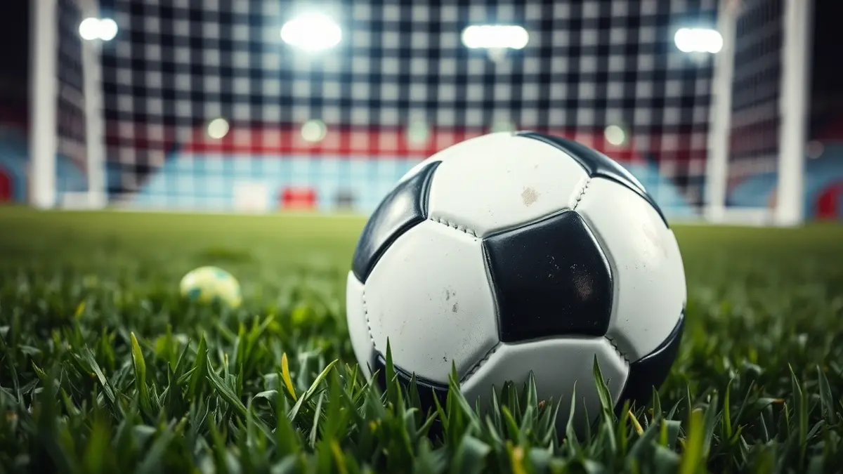 Imagen genérica de un balón de fútbol en un campo de juego.