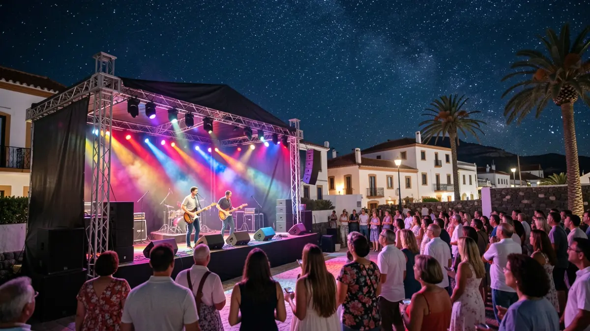 Generic image of an outdoor stage set up for a major music event in the Canary Islands.