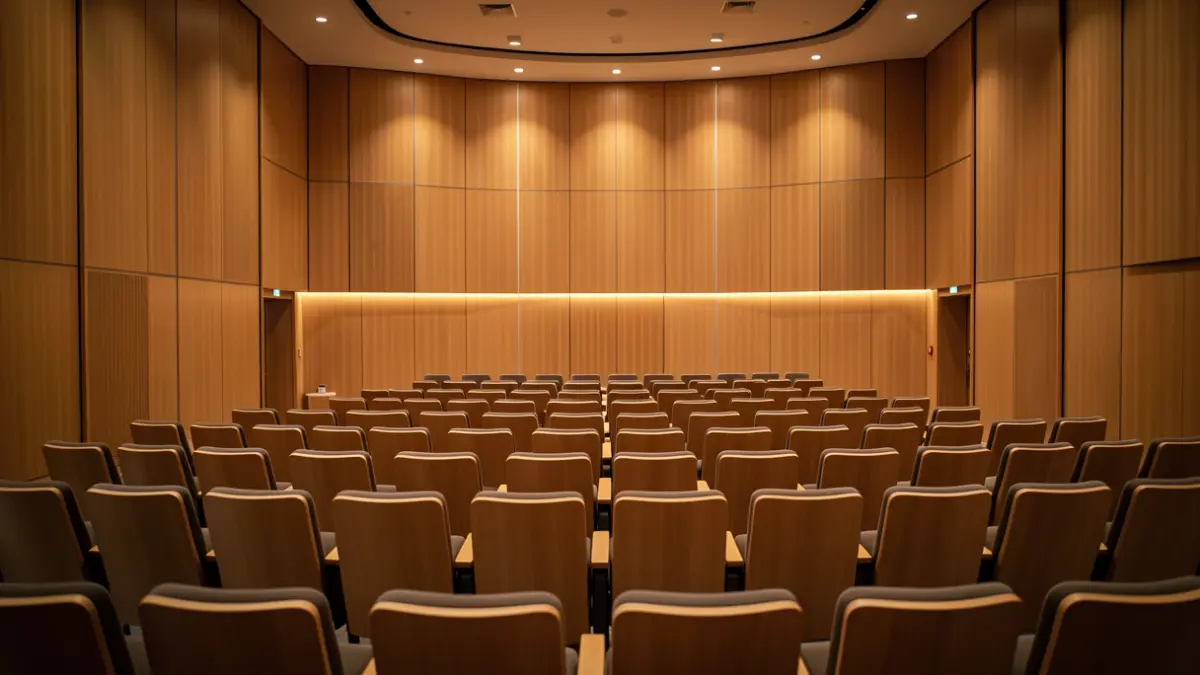Interior of the Agüimes Auditorium during the business conference.