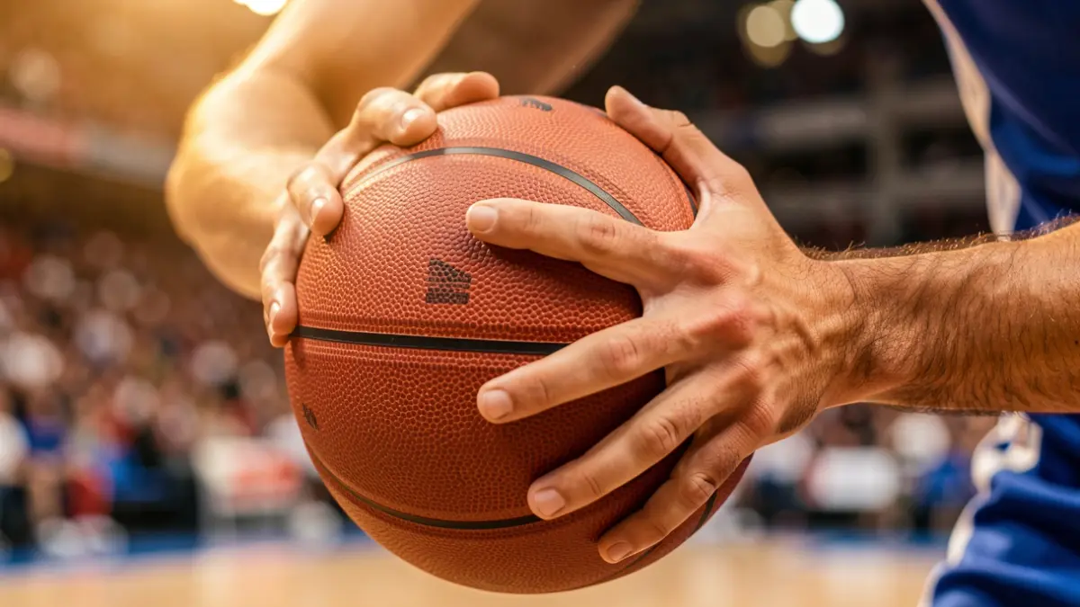Generic image of a basketball player holding a ball.