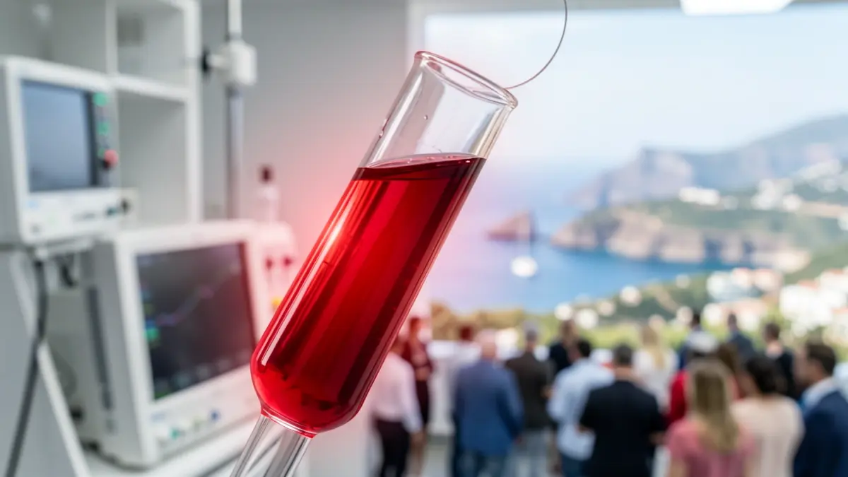 Imagen genérica de una muestra de sangre en un laboratorio médico.