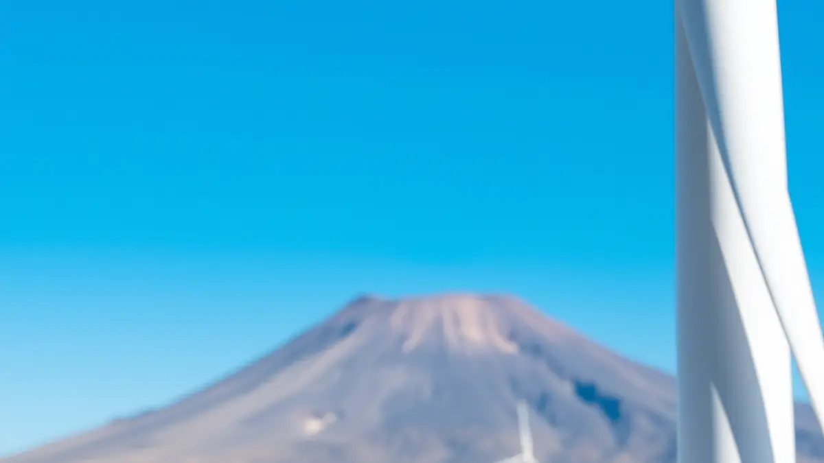 Imagen genérica de un aerogenerador en un paisaje canario, simbolizando la energía renovable.