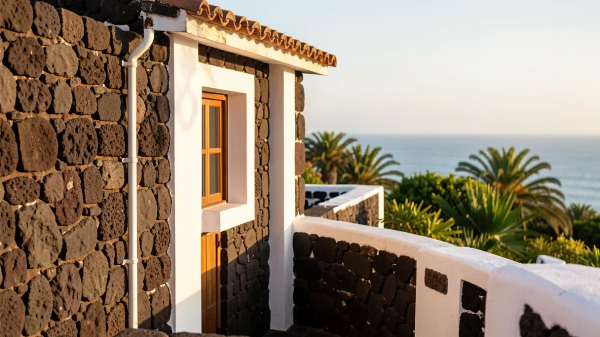Imagen genérica de arquitectura tradicional canaria con luz de tarde.