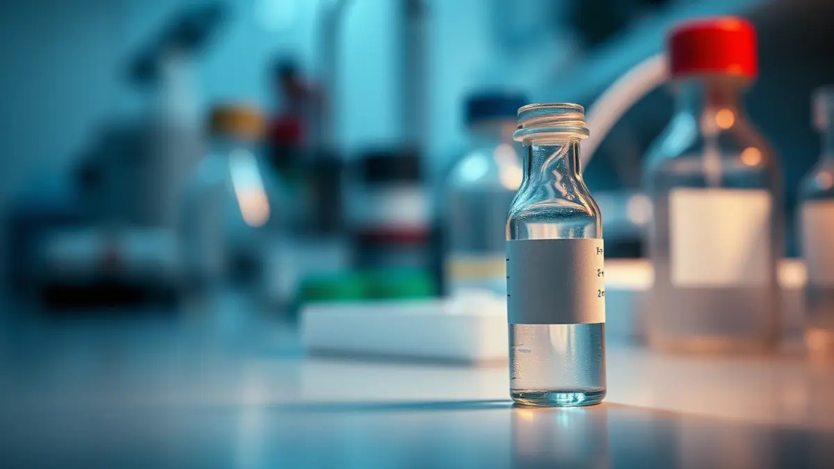 Imagen genérica de un vial de laboratorio, simbolizando una sustancia peligrosa.