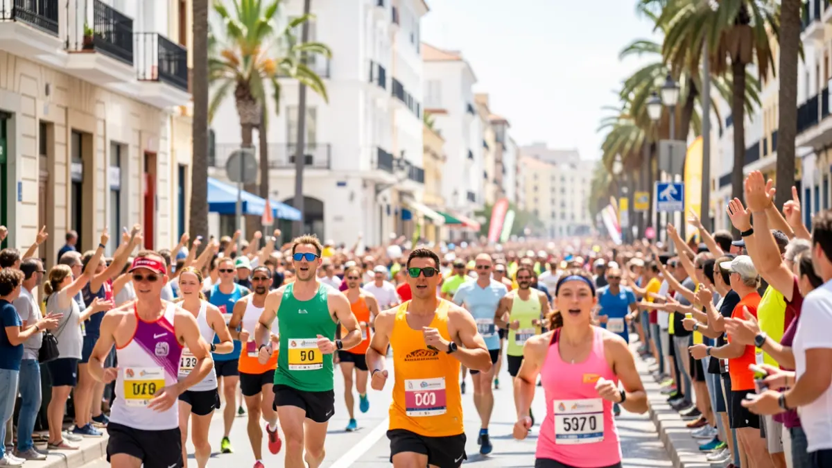 Generic image of a popular race in Las Palmas de Gran Canaria with participants and spectators.