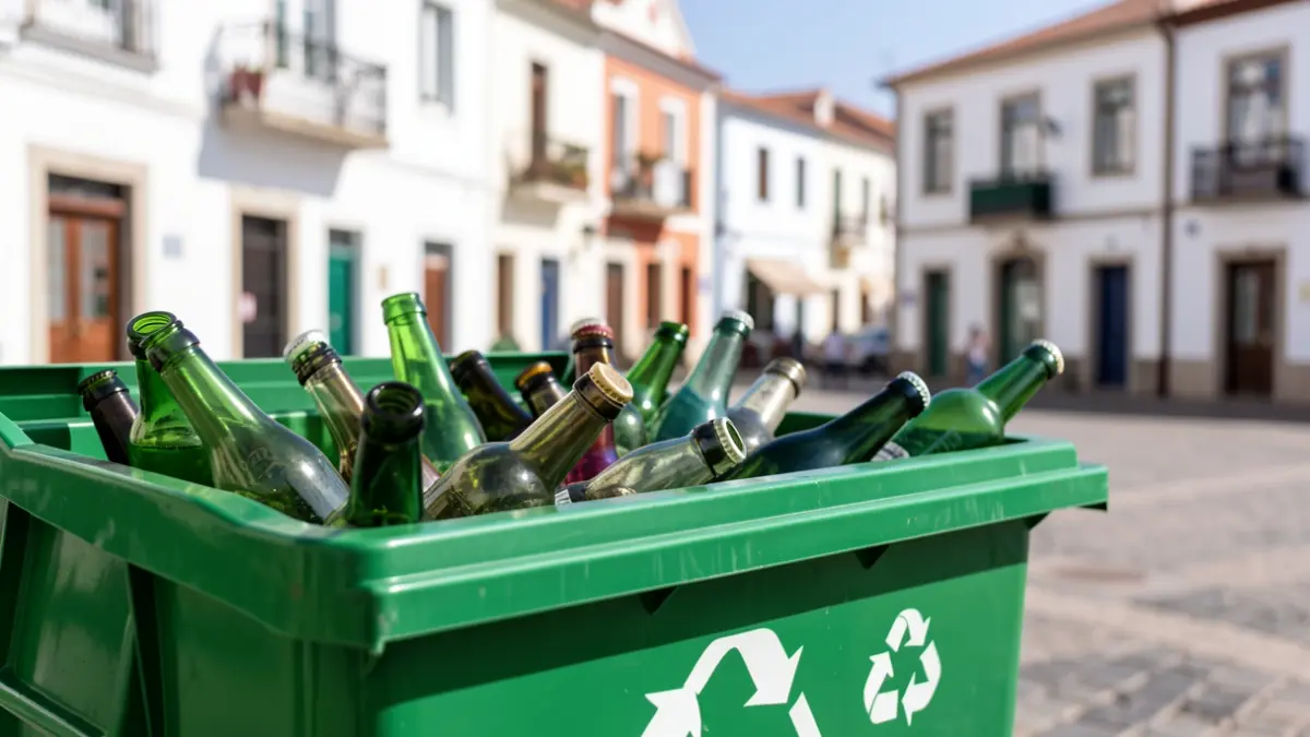 Generic image of glass recycling bins in the Canary Islands.