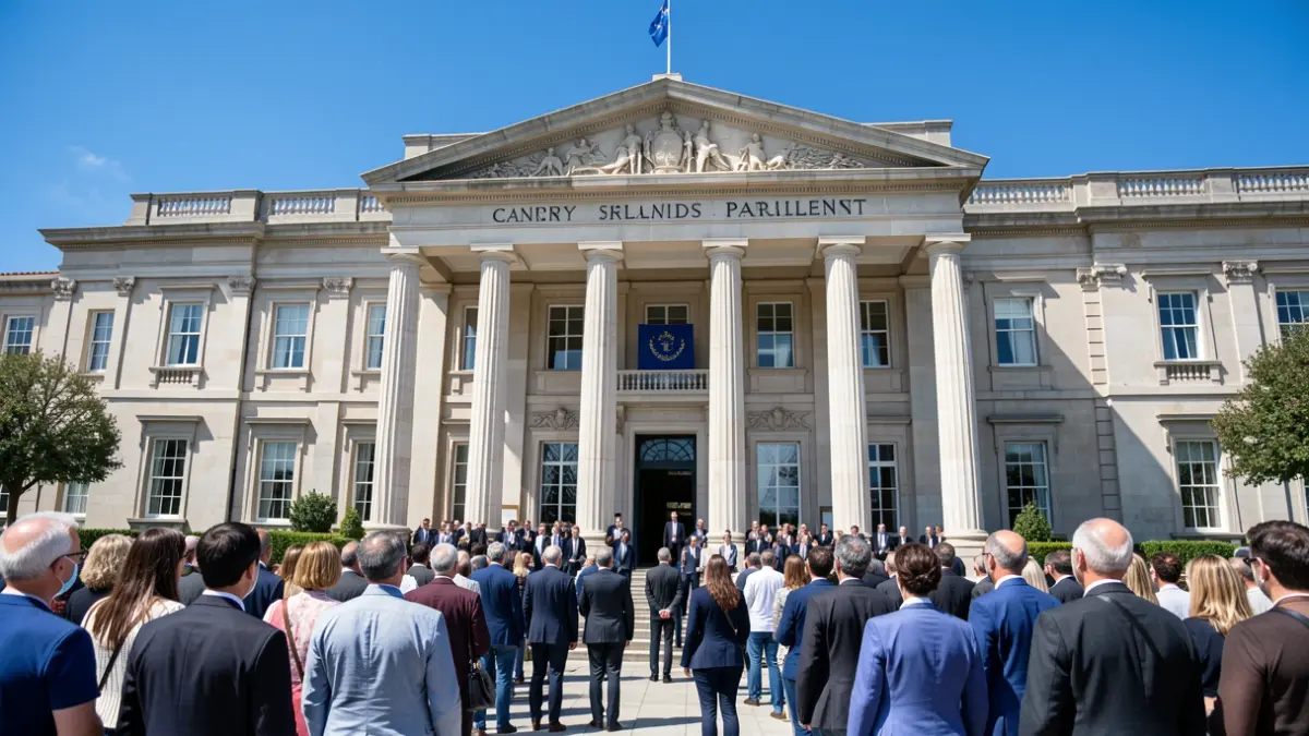 Fachada del Parlamento de Canarias.