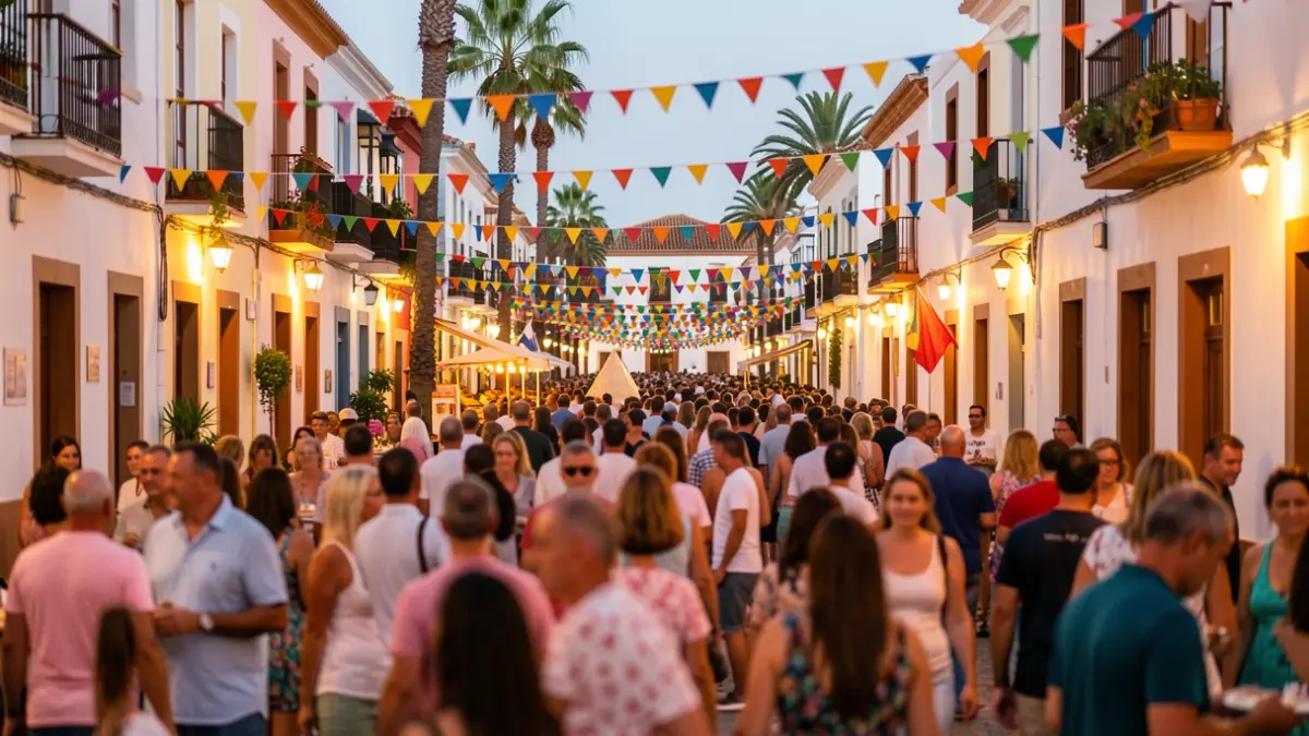 Imagen genérica de una fiesta popular en Canarias con público y ambiente festivo.