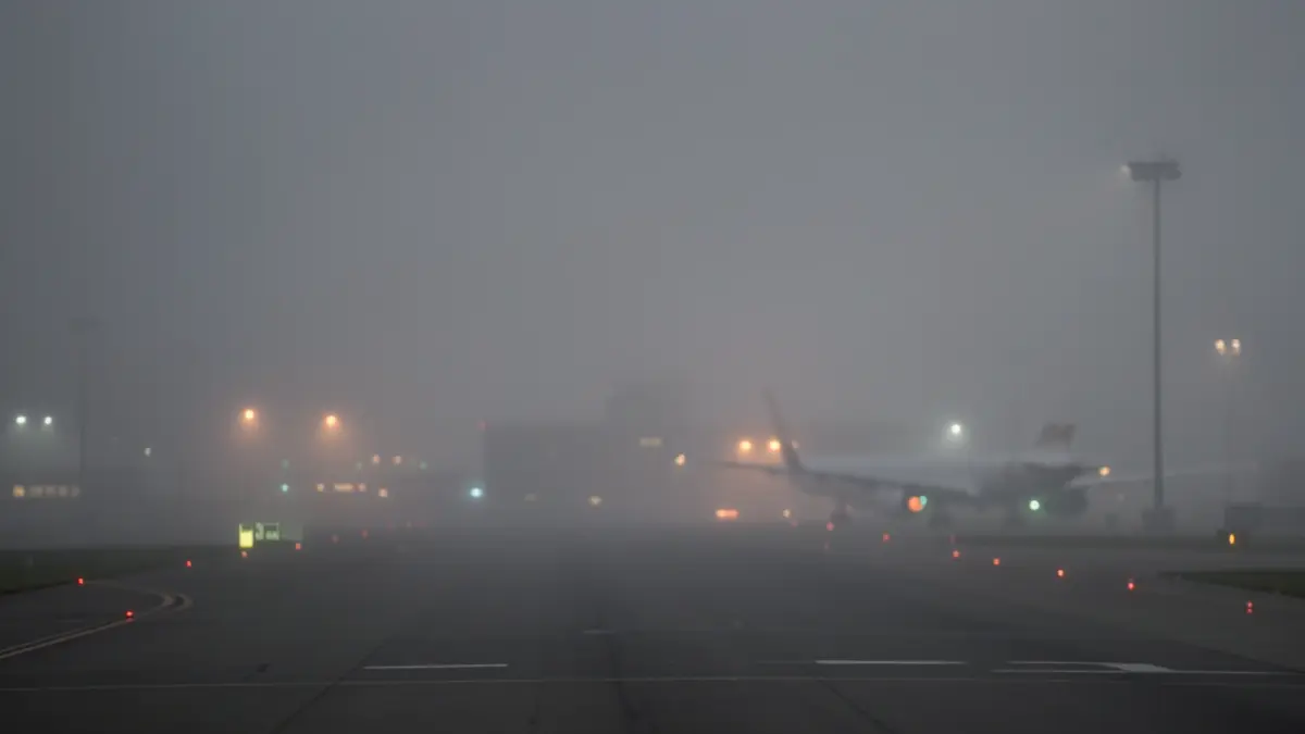 Generic image of dense fog at Tenerife North Airport.