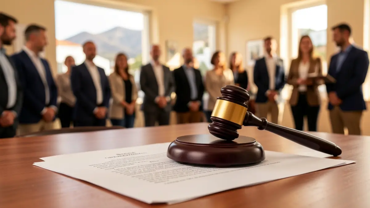 Generic image of a legal document and a gavel, representing a labor dispute in the Canary Islands.