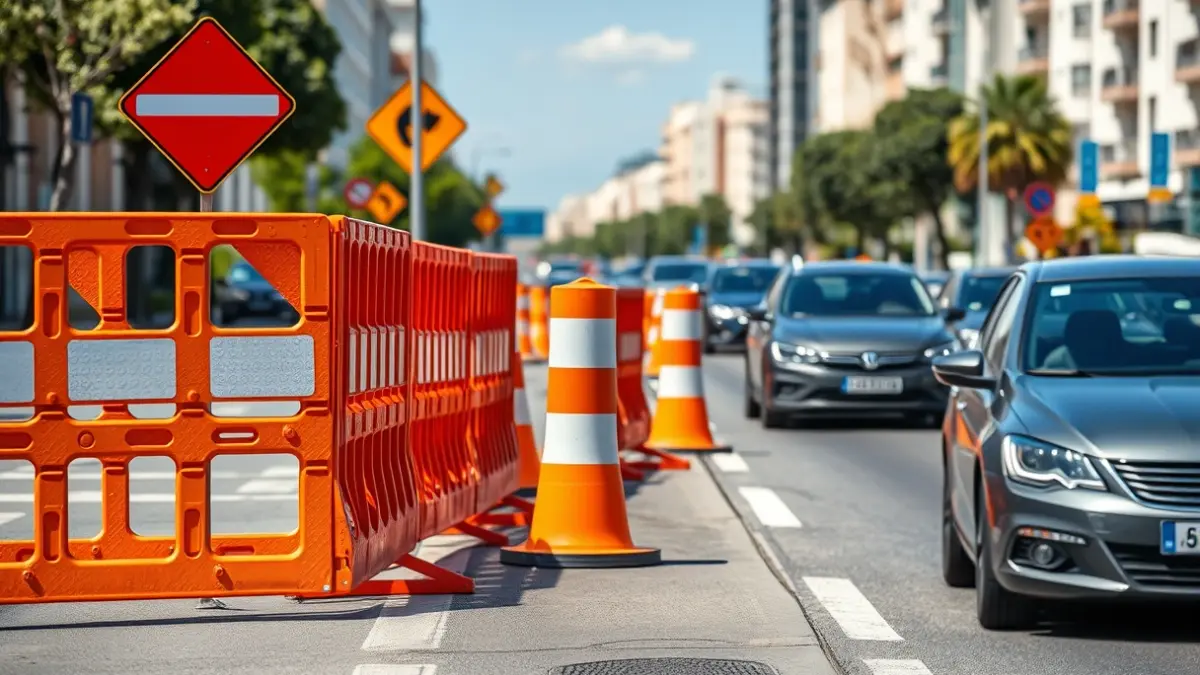 Generic image of public roadworks with diversion signs.
