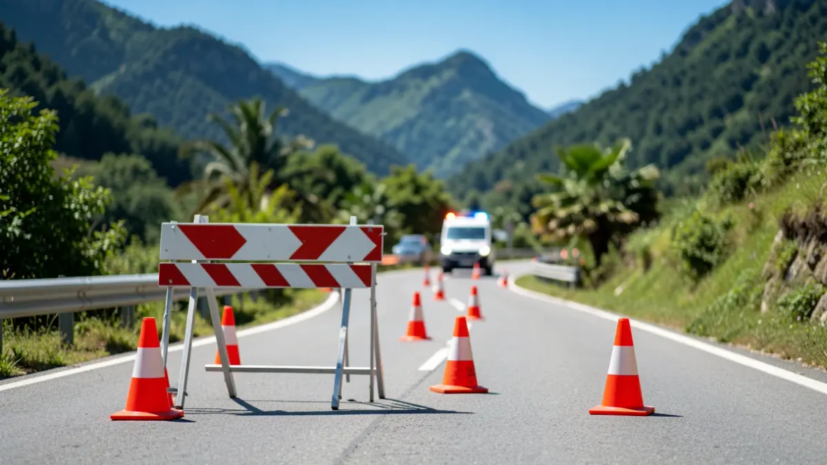Generic image of road closures on a highway.
