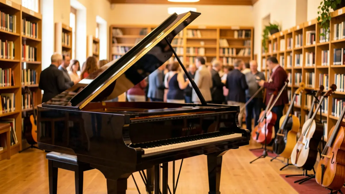 Piano in a music school in La Laguna, Tenerife.
