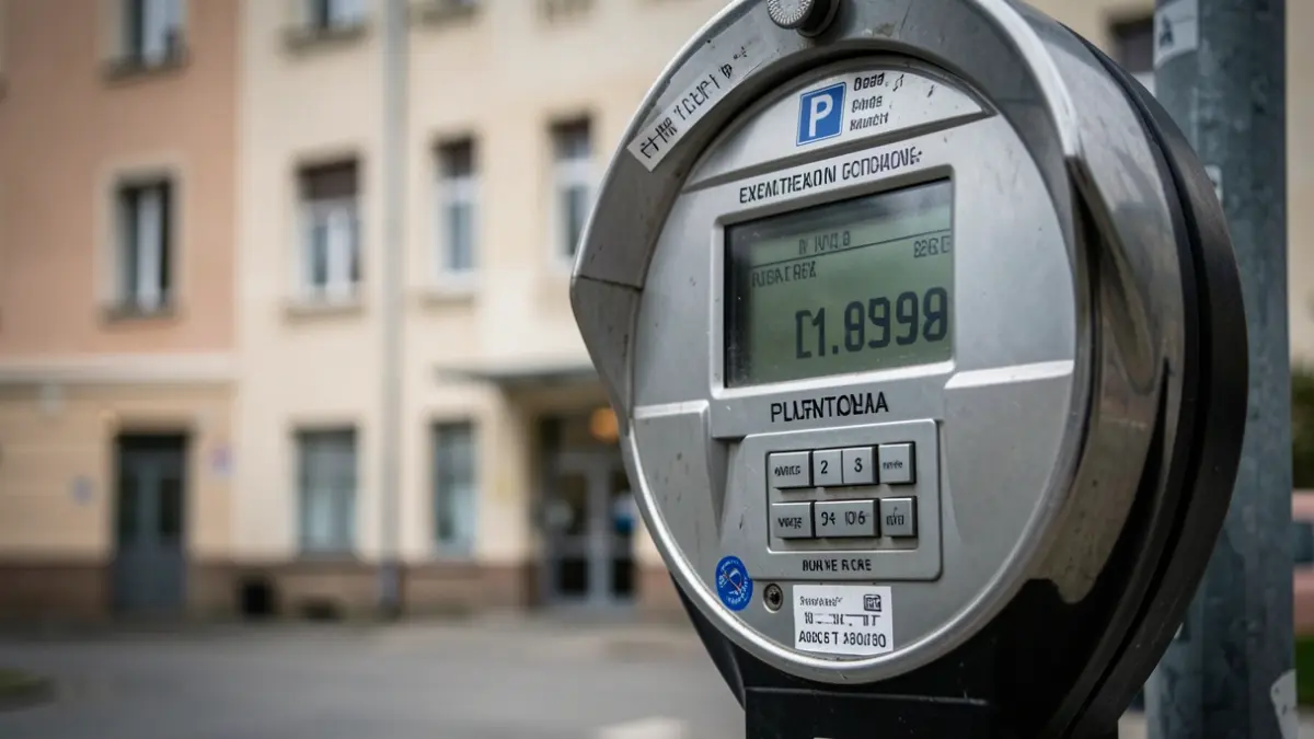 Generic image of a hospital parking meter showing a high price.
