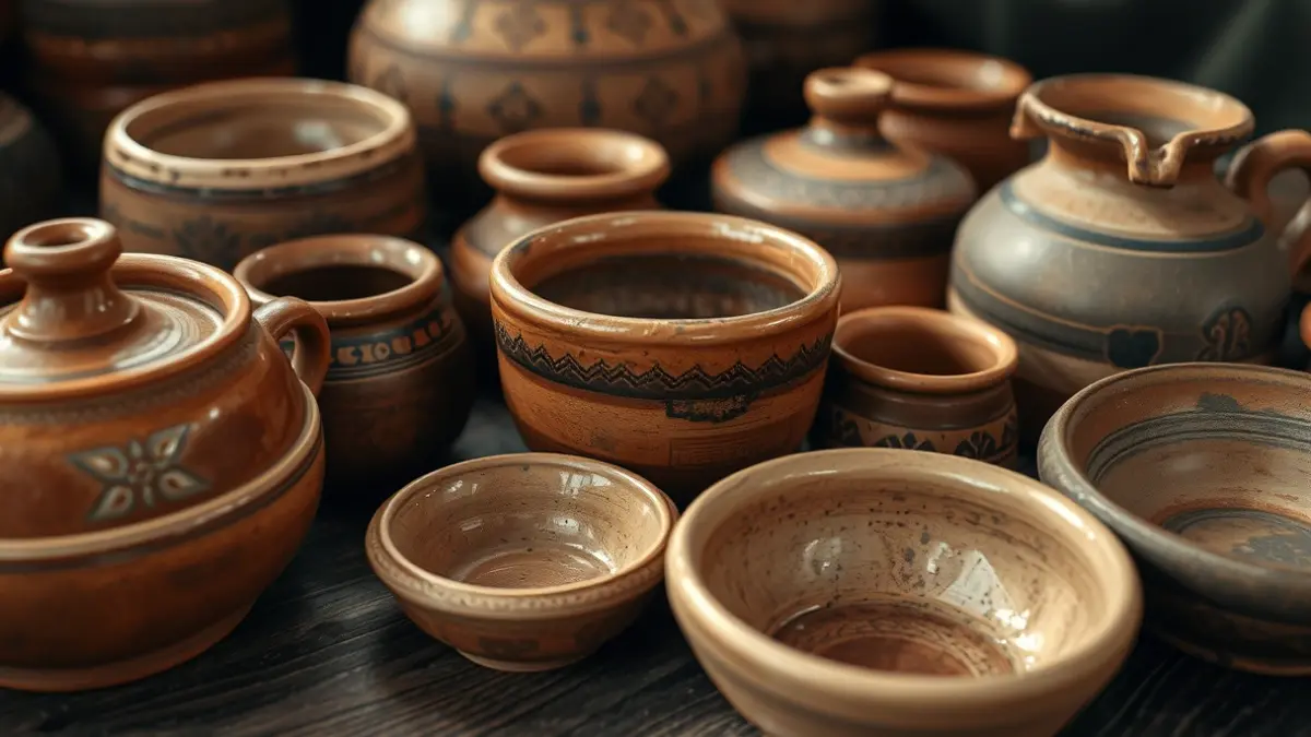 Imagen genérica de piezas de alfarería tradicional.