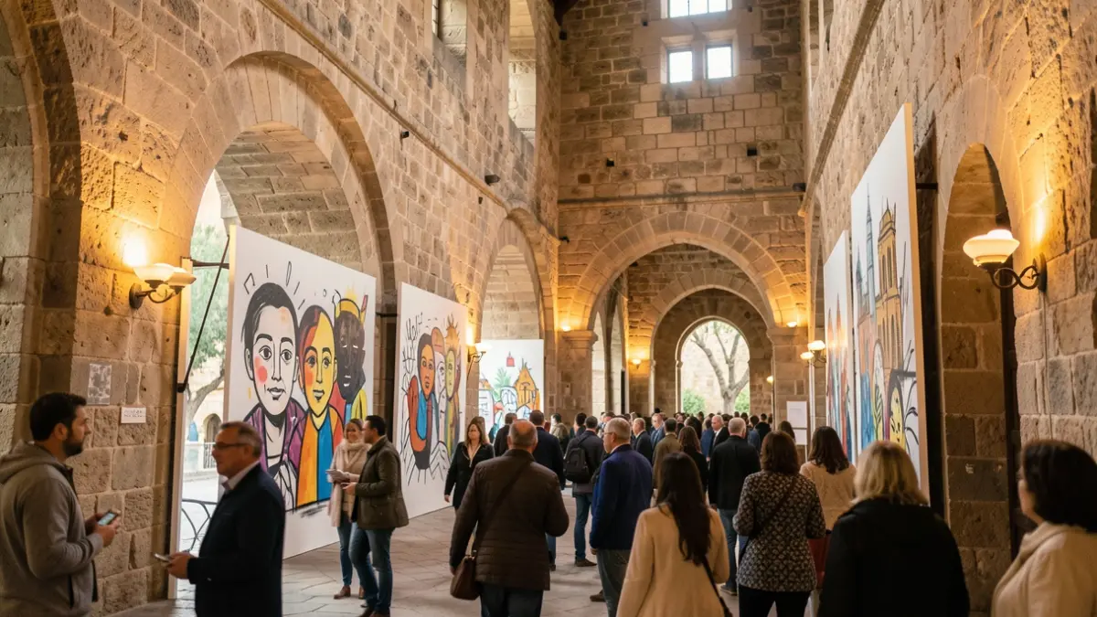 Exposición de arte urbano en el interior del Castillo de Mata.