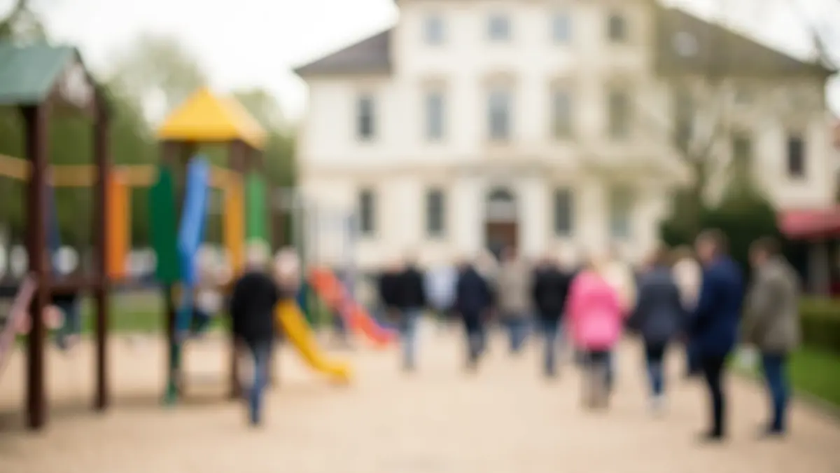 Generic image of a nursery school with an atmosphere of uncertainty.