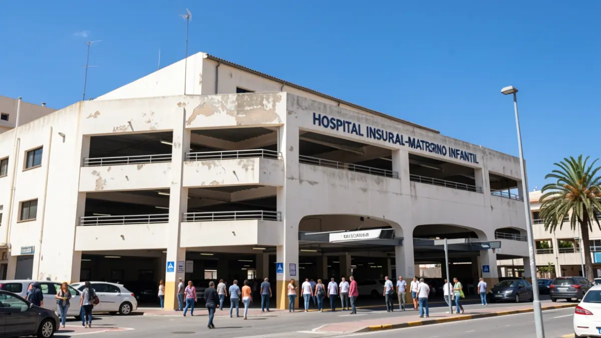 Generic image of the parking at the Hospital Insular-Materno Infantil in Gran Canaria.