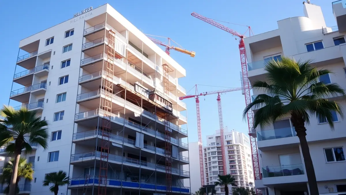 Generic image of a residential building under construction in Gran Canaria.