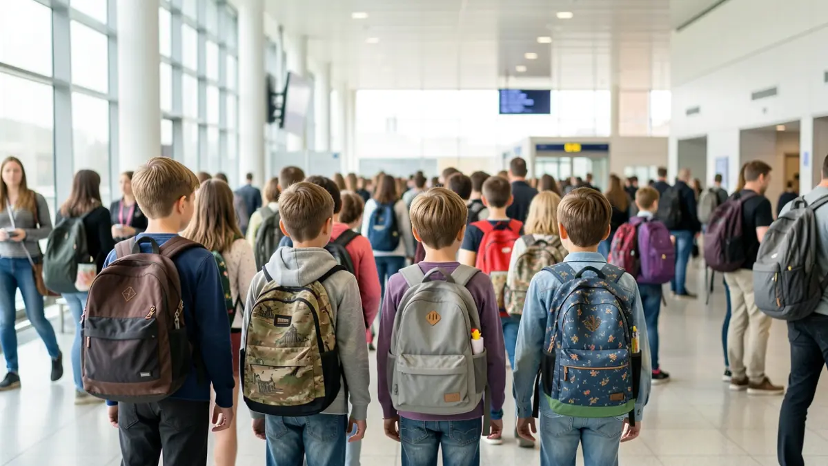 Generic image of students preparing for an academic trip.