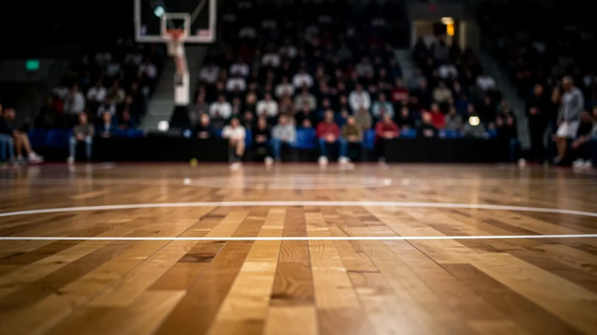 Generic image of a professional basketball court.