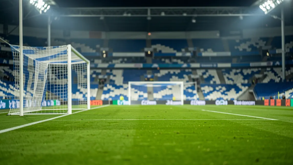 Generic image of a football pitch with grass and goalposts.