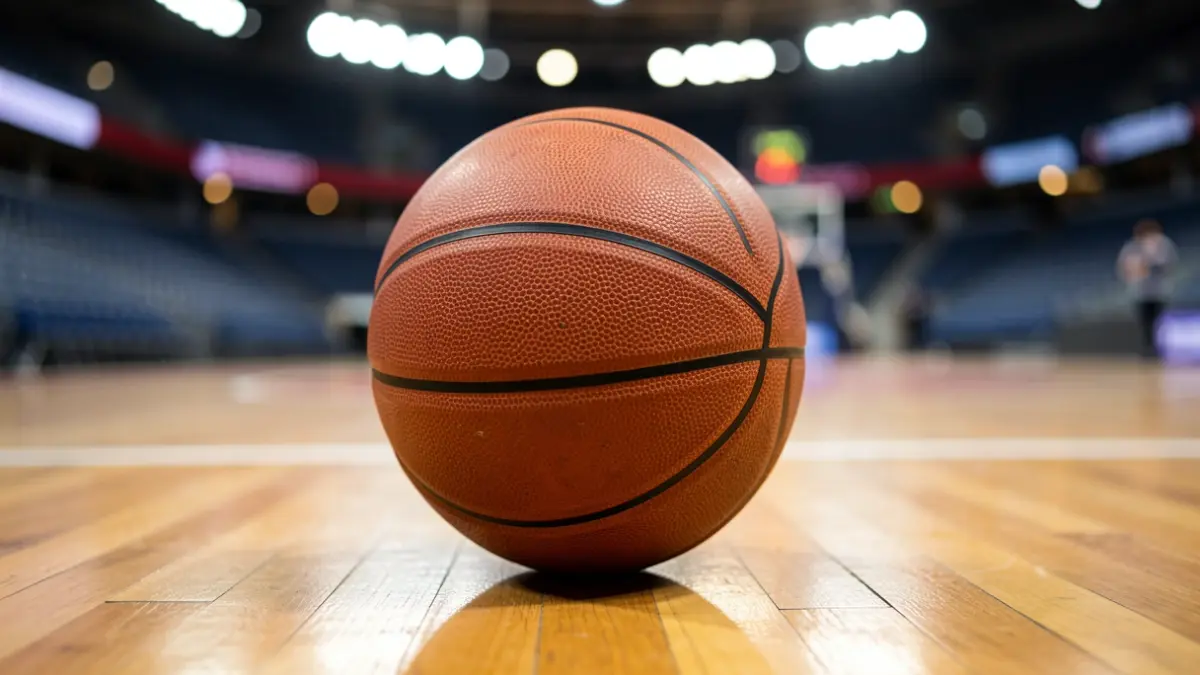 Imagen genérica de un balón de baloncesto en una cancha.