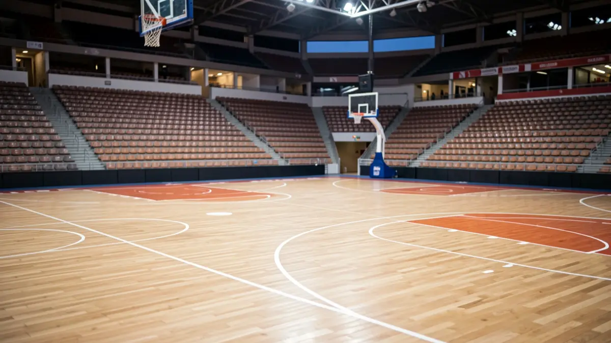 Imagen genérica de una cancha de baloncesto vacía en el Gran Canaria Arena.