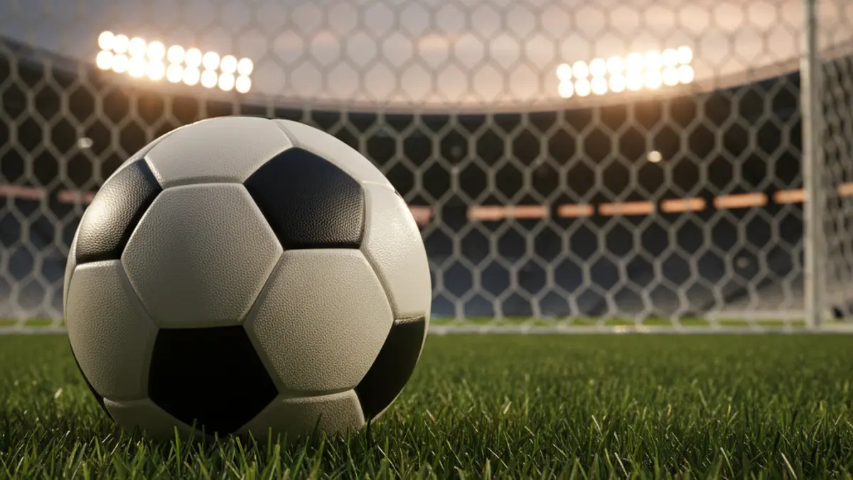 Imagen genérica de un balón de fútbol en el césped de un estadio.