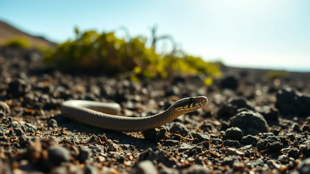 California kingsnake in the natural environment of Gran Canaria