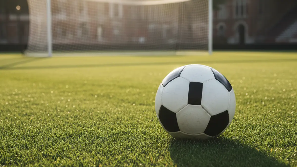 Generic image of a soccer ball on a grass field.