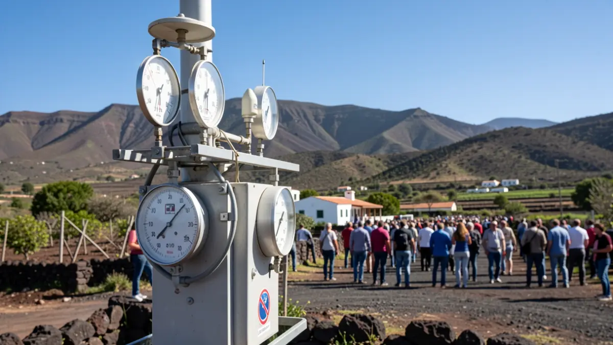 Estación meteorológica casera en una finca de Santa Brígida, Gran Canaria.